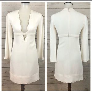 NWT A.L.C white dress with keyhole sz4